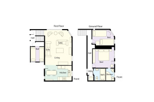 End Cottage, Chapel Stile, Floorplan