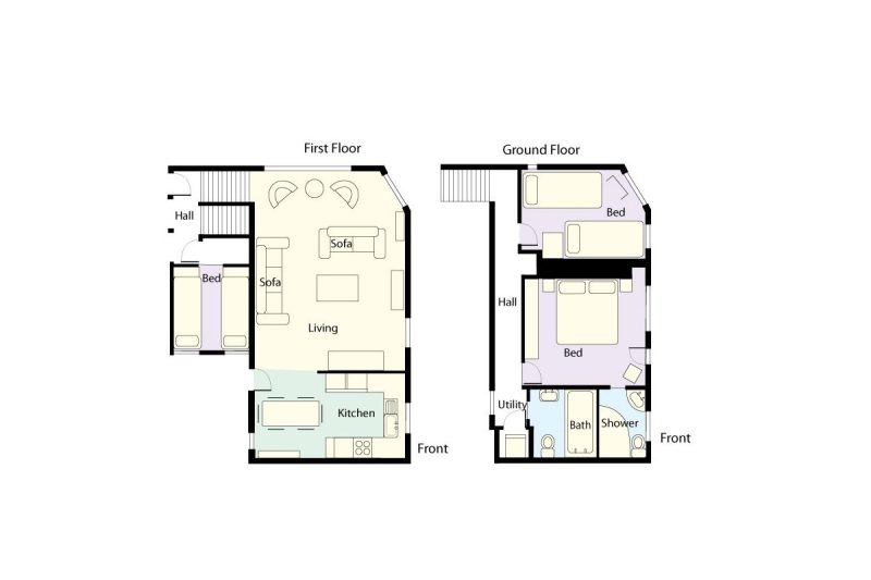 End Cottage, Chapel Stile, Floorplan